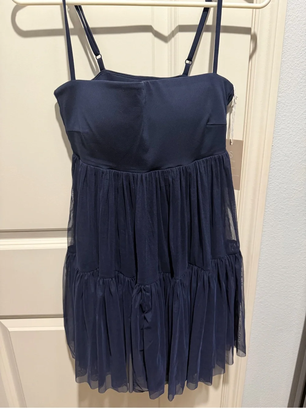 Popflex Pirouette baby doll dress navy blue
